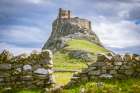 Berwick-upon-Tweed, Northumberland, England. Lindisfarne Castle on Holy Island. Art Print